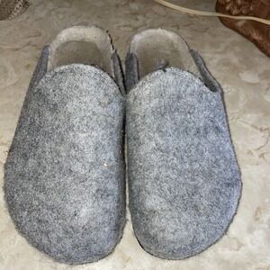 Gray Soft Felt Cork Bottom Clogs  8 Women's